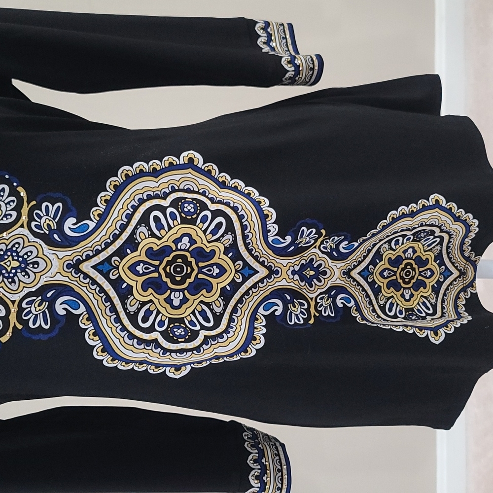 JM Collection Rhinestone Shirt - Picture 3 of 5